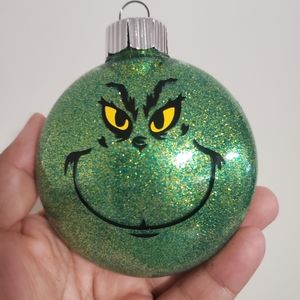Grinch Christmas Ornaments Handmade Set of 6 New